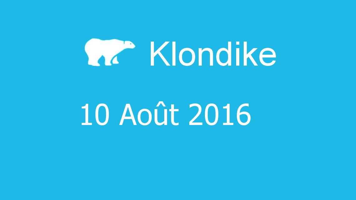 Microsoft solitaire collection - klondike - 10 Août 2016