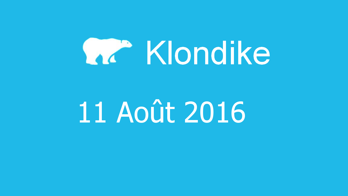 Microsoft solitaire collection - klondike - 11 Août 2016