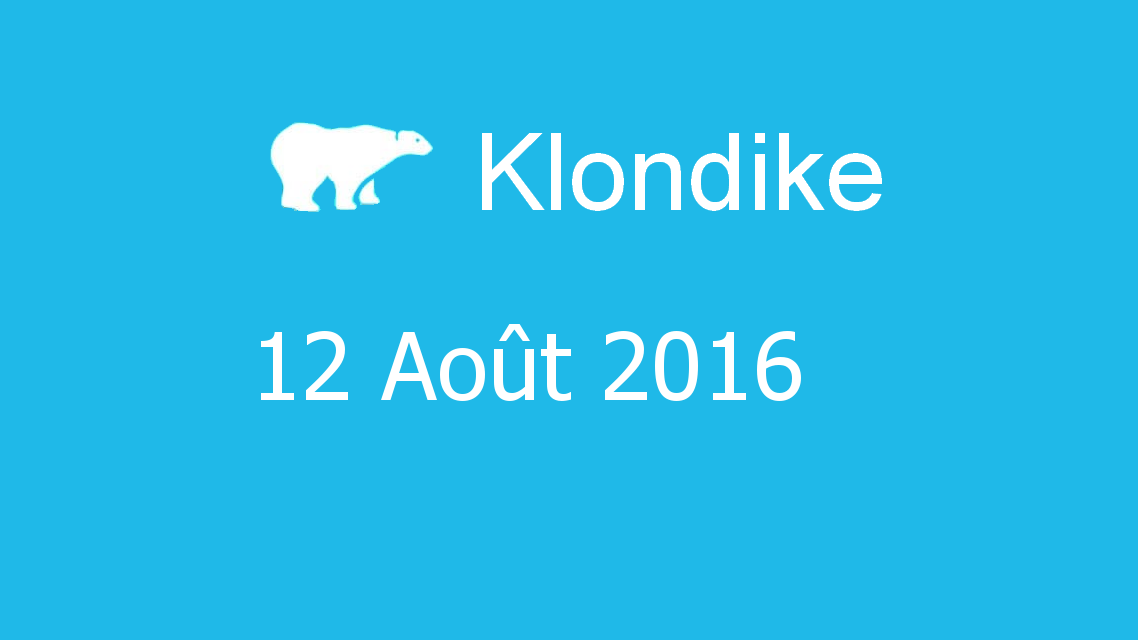 Microsoft solitaire collection - klondike - 12 Août 2016