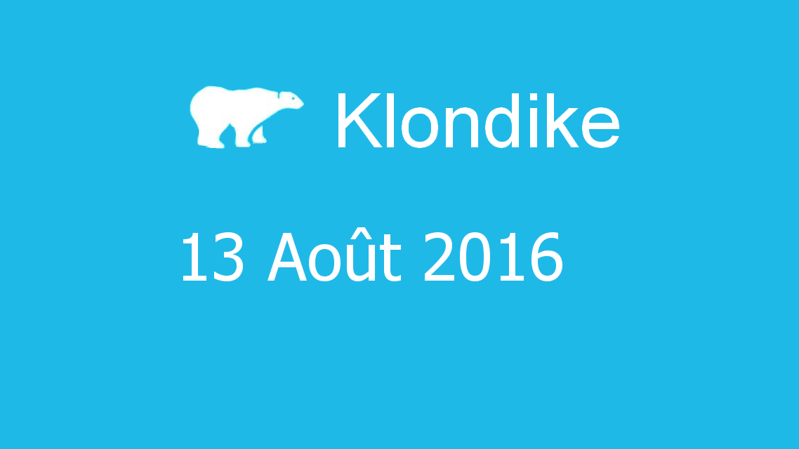 Microsoft solitaire collection - klondike - 13 Août 2016