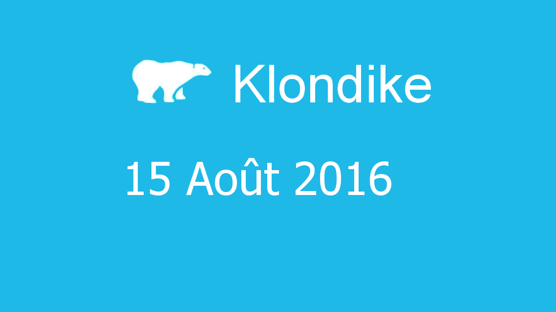 Microsoft solitaire collection - klondike - 15 Août 2016
