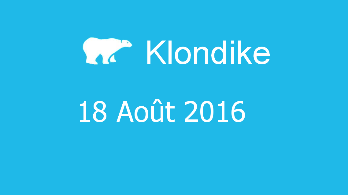 Microsoft solitaire collection - klondike - 18 Août 2016