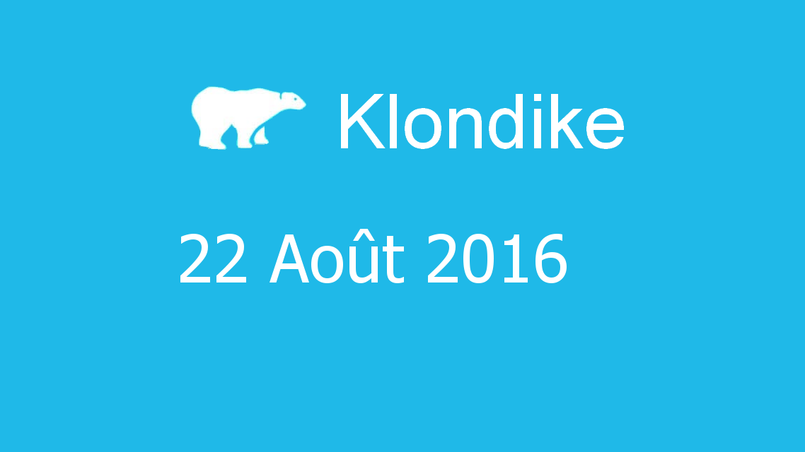 Microsoft solitaire collection - klondike - 22 Août 2016
