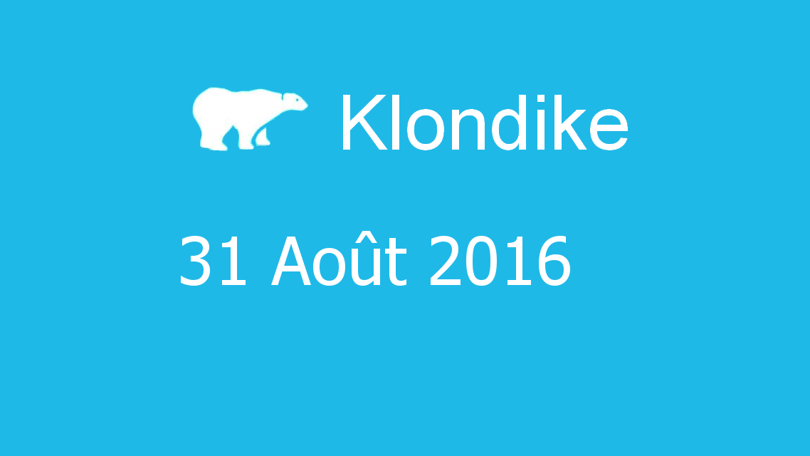Microsoft solitaire collection - klondike - 31 Août 2016