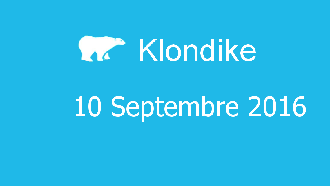Microsoft solitaire collection - klondike - 10 Septembre 2016