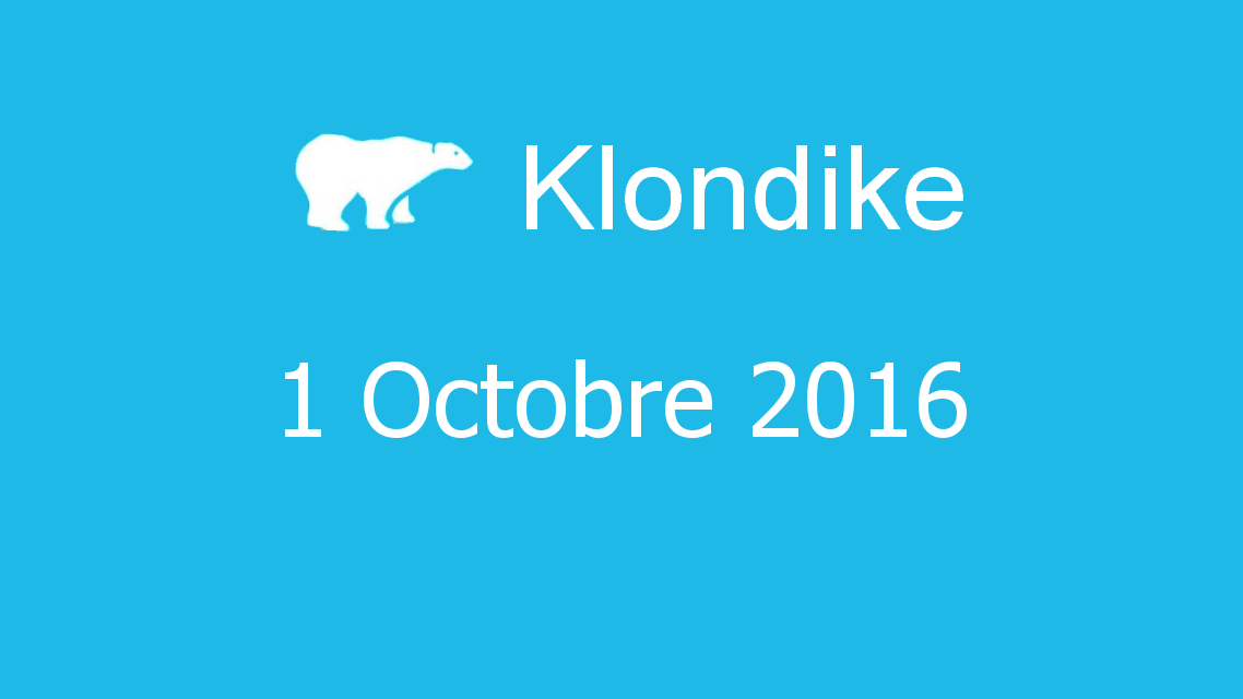 Microsoft solitaire collection - klondike - 01 Octobre 2016