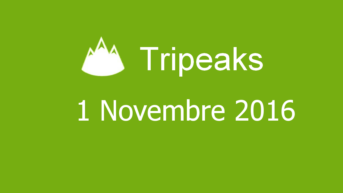 Microsoft solitaire collection - Tripeaks - 01 Novembre 2016