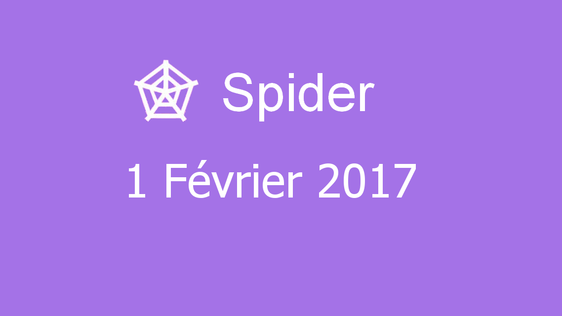 Microsoft solitaire collection - Spider - 01 Février 2017