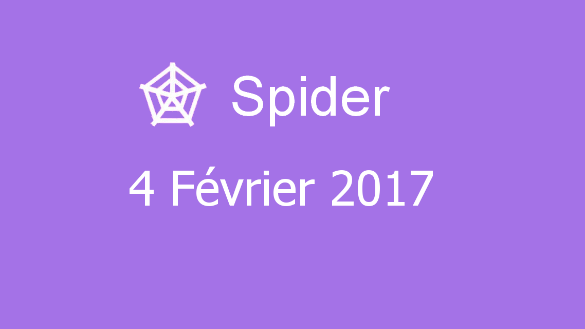 Microsoft solitaire collection - Spider - 04 Février 2017