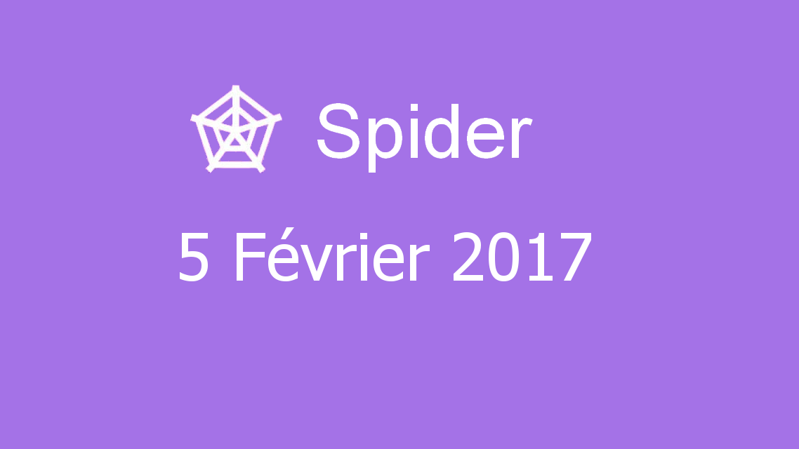 Microsoft solitaire collection - Spider - 05 Février 2017