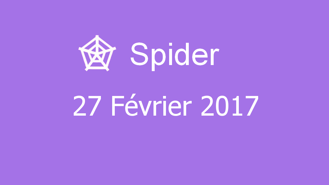 Microsoft solitaire collection - Spider - 27 Février 2017