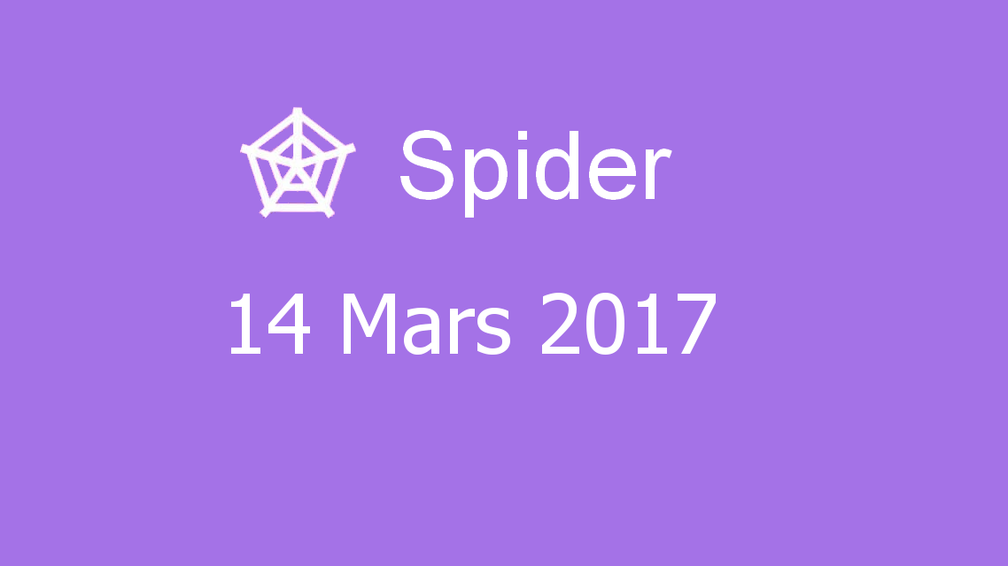 Microsoft solitaire collection - Spider - 14 Mars 2017