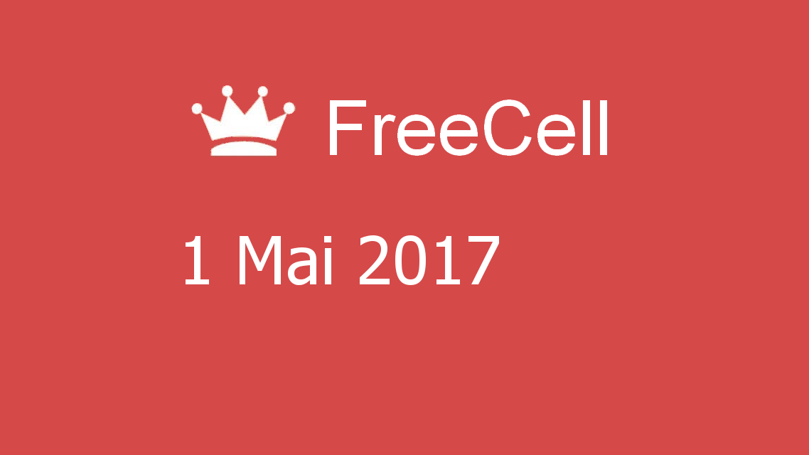 Microsoft solitaire collection - FreeCell - 01 Mai 2017