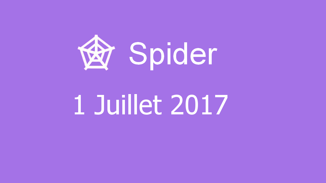Microsoft solitaire collection - Spider - 01 Juillet 2017