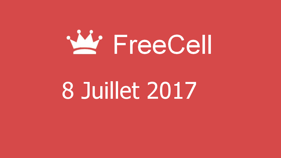 Microsoft solitaire collection - FreeCell - 08 Juillet 2017