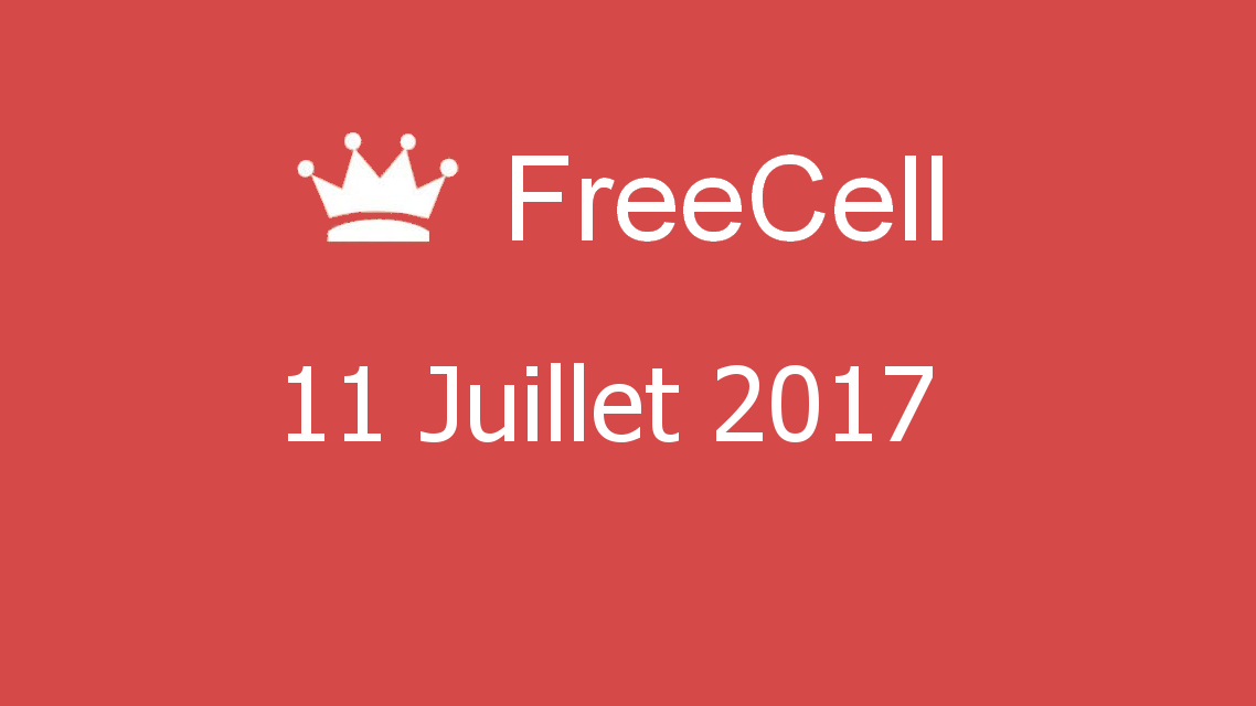 Microsoft solitaire collection - FreeCell - 11 Juillet 2017