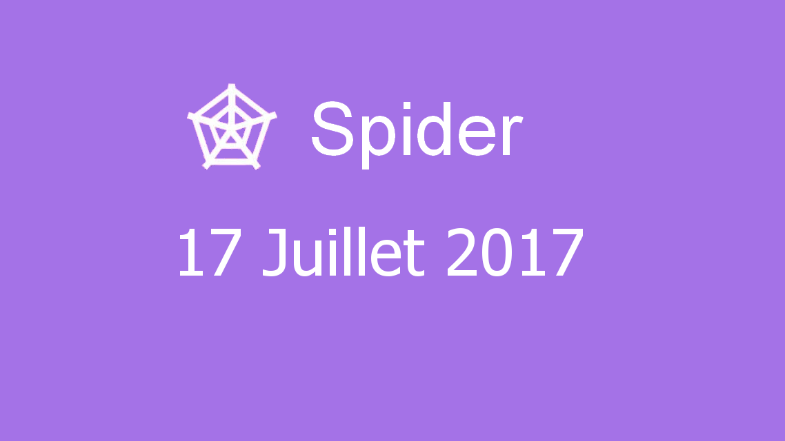 Microsoft solitaire collection - Spider - 17 Juillet 2017