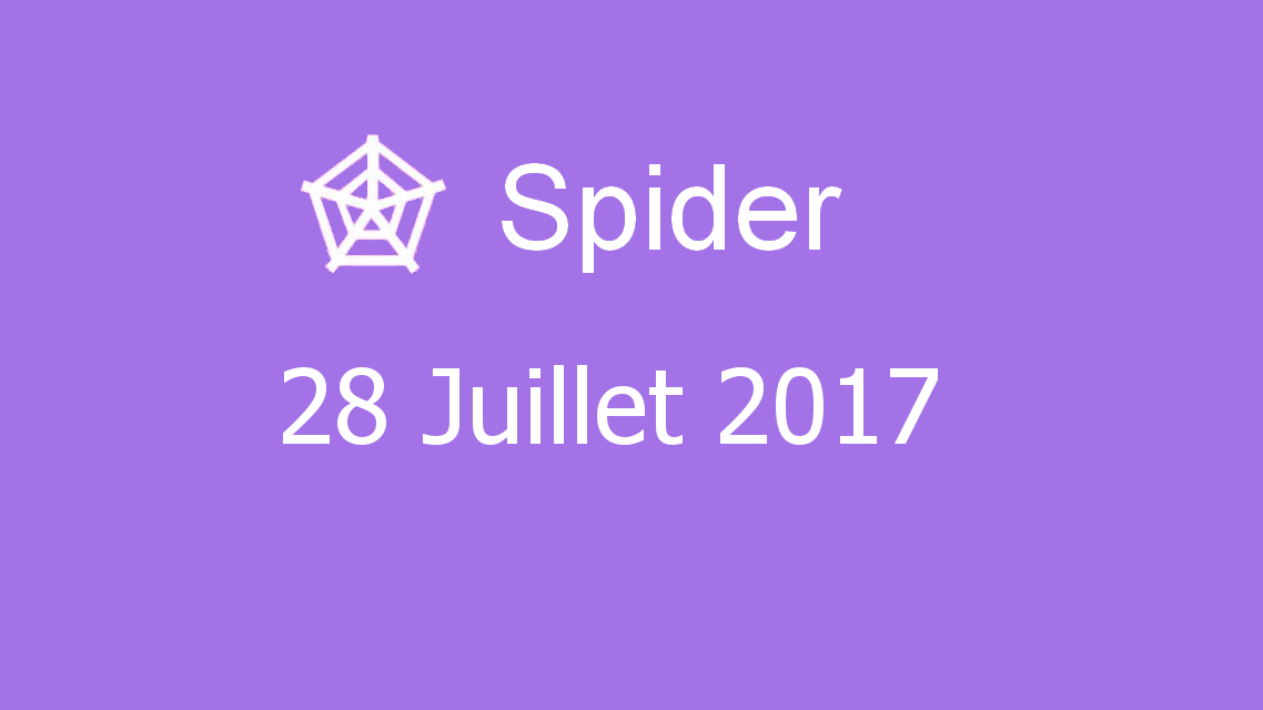 Microsoft solitaire collection - Spider - 28 Juillet 2017
