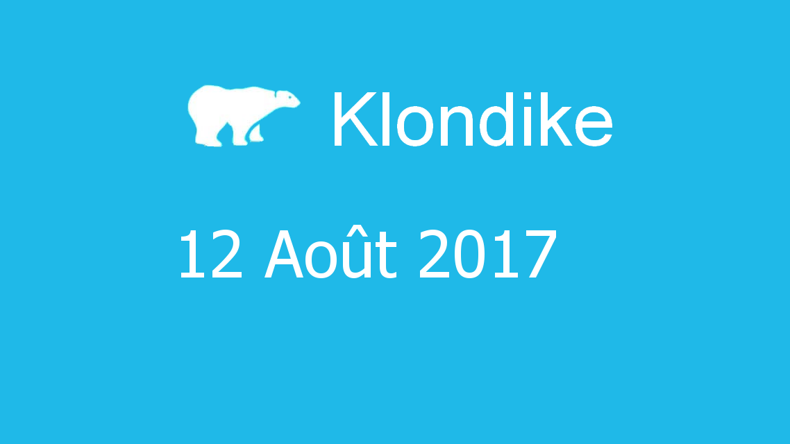 Microsoft solitaire collection - klondike - 12 Août 2017