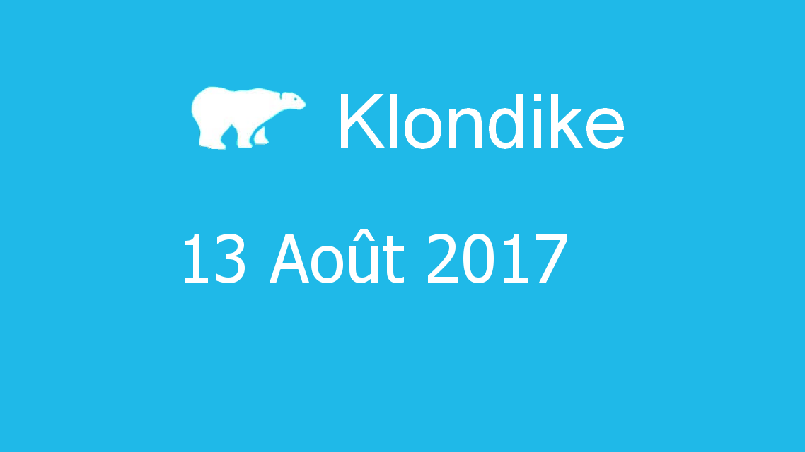 Microsoft solitaire collection - klondike - 13 Août 2017