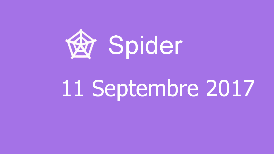 Microsoft solitaire collection - Spider - 11 Septembre 2017
