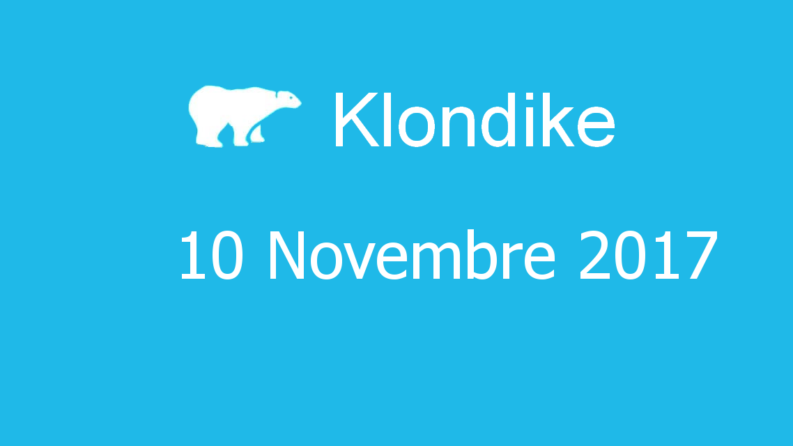 Microsoft solitaire collection - klondike - 10 Novembre 2017