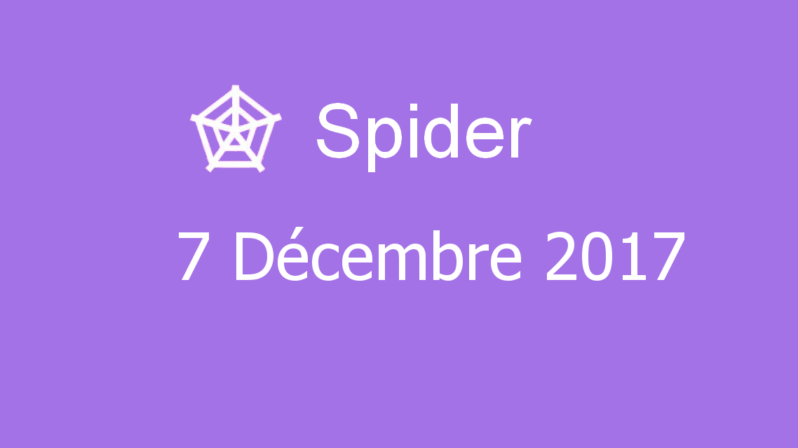Microsoft solitaire collection - Spider - 07 Décembre 2017