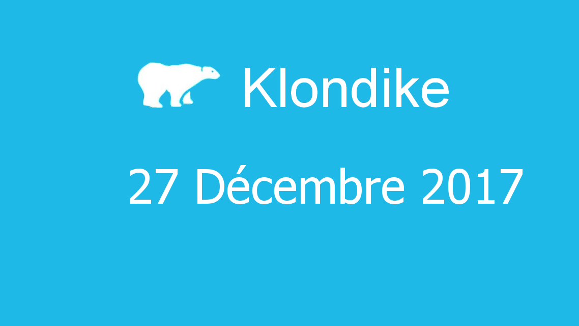 Microsoft solitaire collection - klondike - 27 Décembre 2017