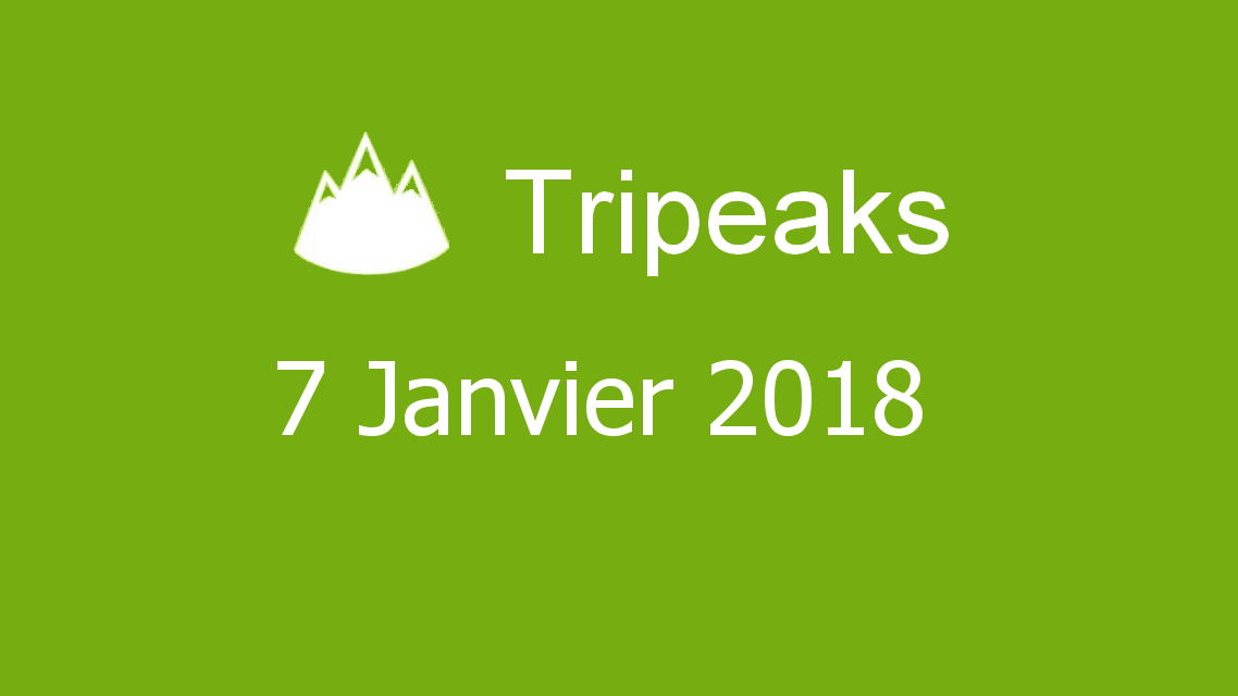 Microsoft solitaire collection - Tripeaks - 07 Janvier 2018
