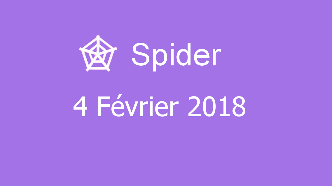 Microsoft solitaire collection - Spider - 04 Février 2018
