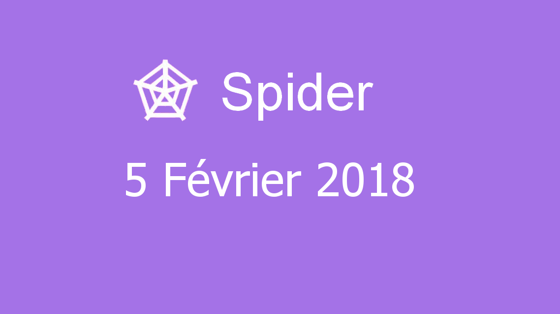 Microsoft solitaire collection - Spider - 05 Février 2018