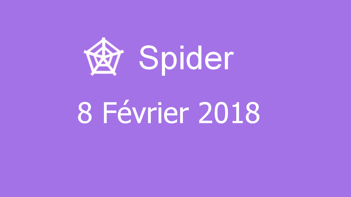 Microsoft solitaire collection - Spider - 08 Février 2018