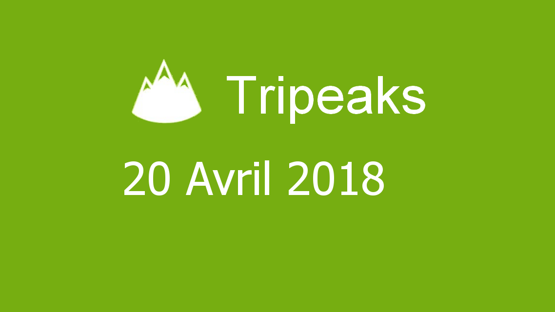 Microsoft solitaire collection - Tripeaks - 20 Avril 2018