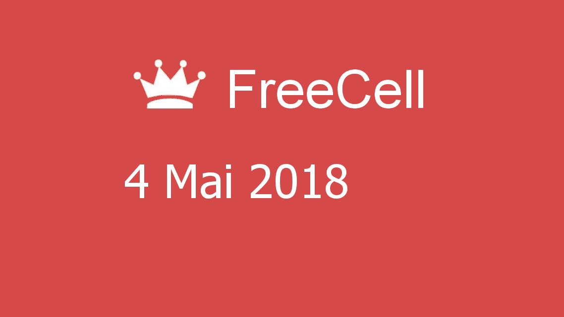 Microsoft solitaire collection - FreeCell - 04 Mai 2018