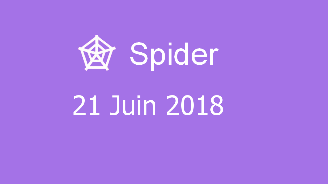 Microsoft solitaire collection - Spider - 21 Juin 2018