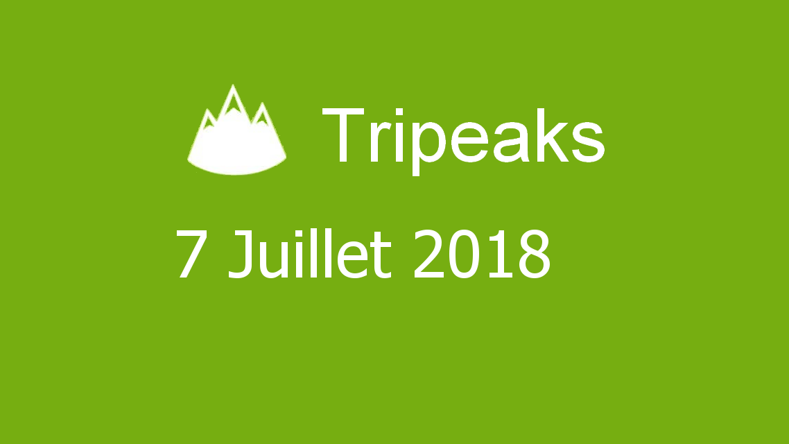 Microsoft solitaire collection - Tripeaks - 07 Juillet 2018