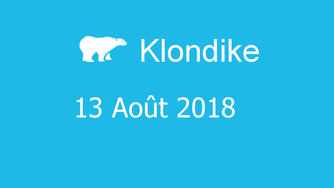 Microsoft solitaire collection - klondike - 13 Août 2018