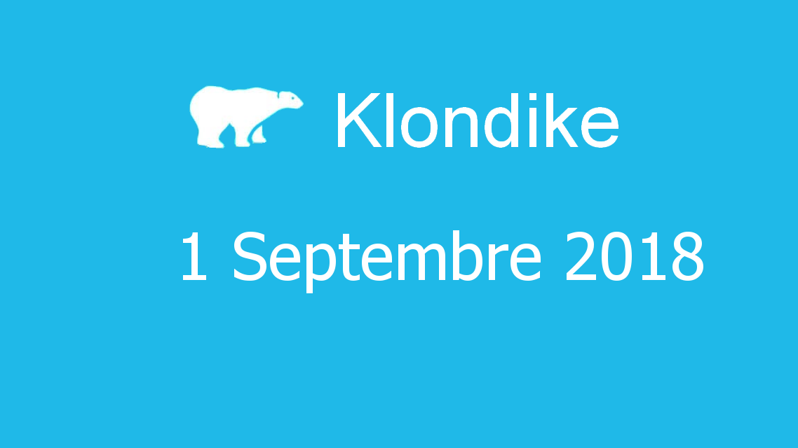 Microsoft solitaire collection - klondike - 01 Septembre 2018