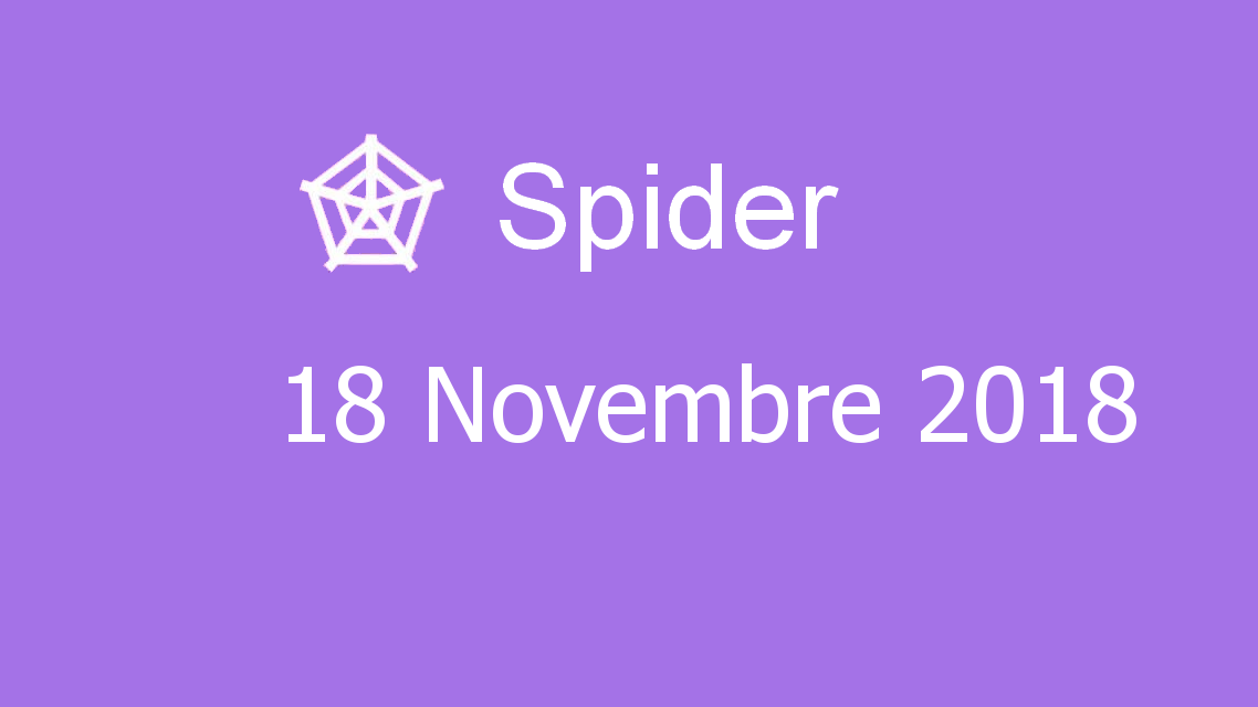 Microsoft solitaire collection - Spider - 18 Novembre 2018