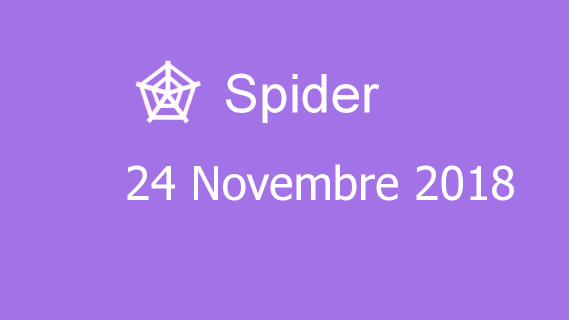 Microsoft solitaire collection - Spider - 24 Novembre 2018