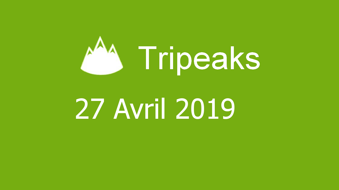 Microsoft solitaire collection - Tripeaks - 27 Avril 2019