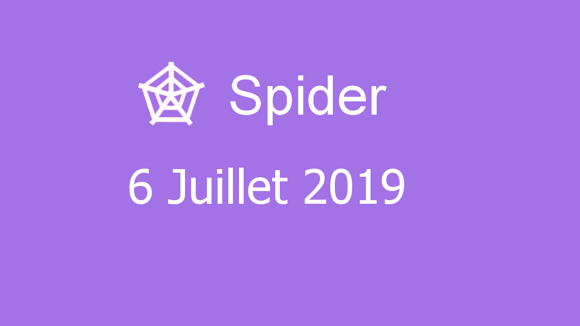 Microsoft solitaire collection - Spider - 06 Juillet 2019