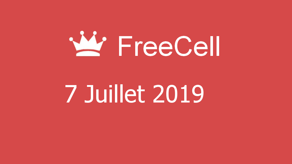 Microsoft solitaire collection - FreeCell - 07 Juillet 2019