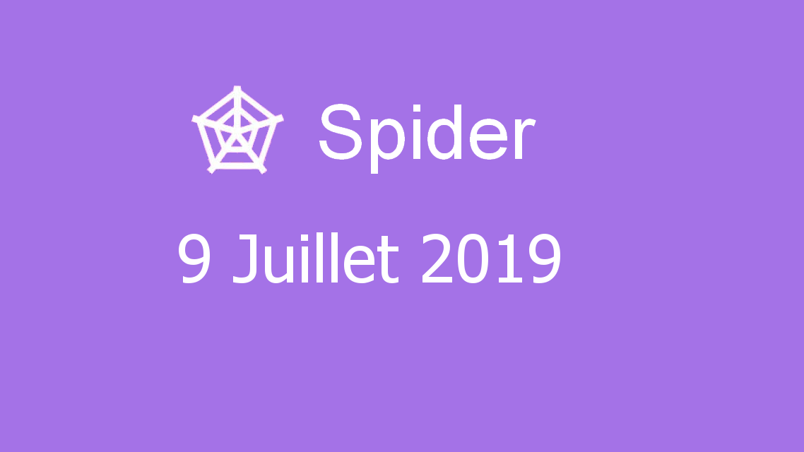 Microsoft solitaire collection - Spider - 09 Juillet 2019