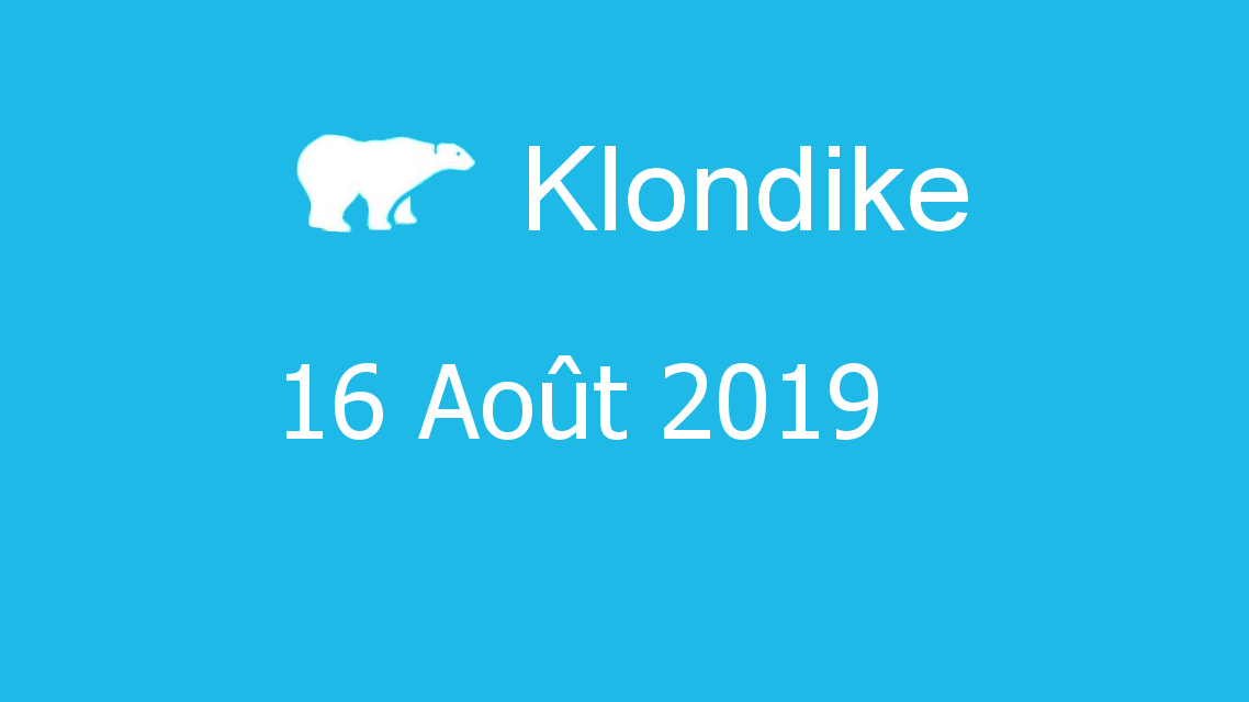 Microsoft solitaire collection - klondike - 16 Août 2019