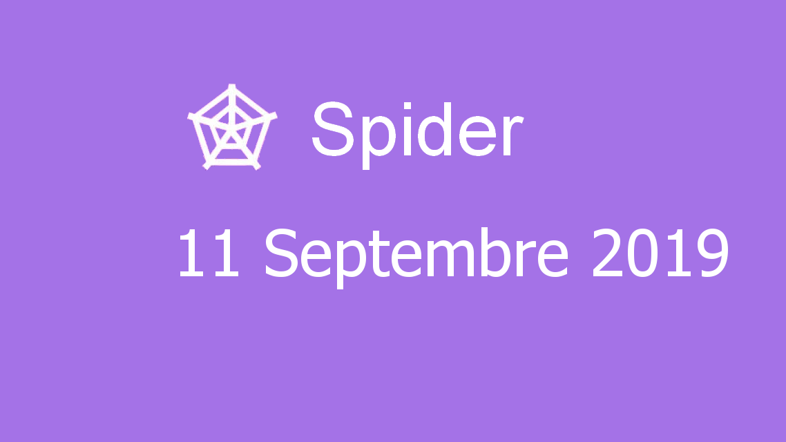 Microsoft solitaire collection - Spider - 11 Septembre 2019