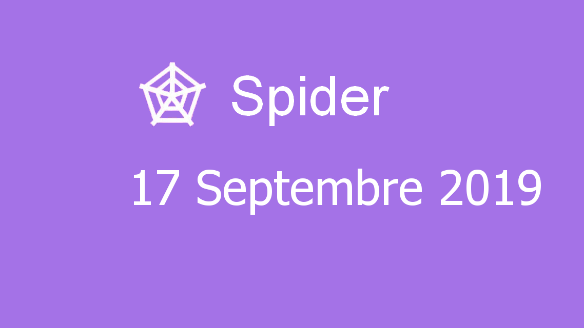 Microsoft solitaire collection - Spider - 17 Septembre 2019