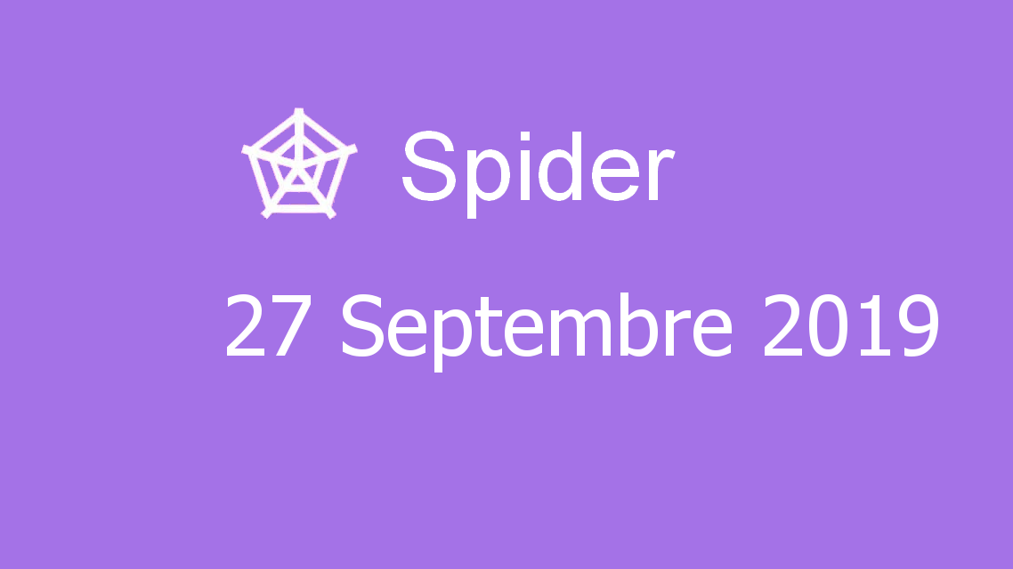 Microsoft solitaire collection - Spider - 27 Septembre 2019