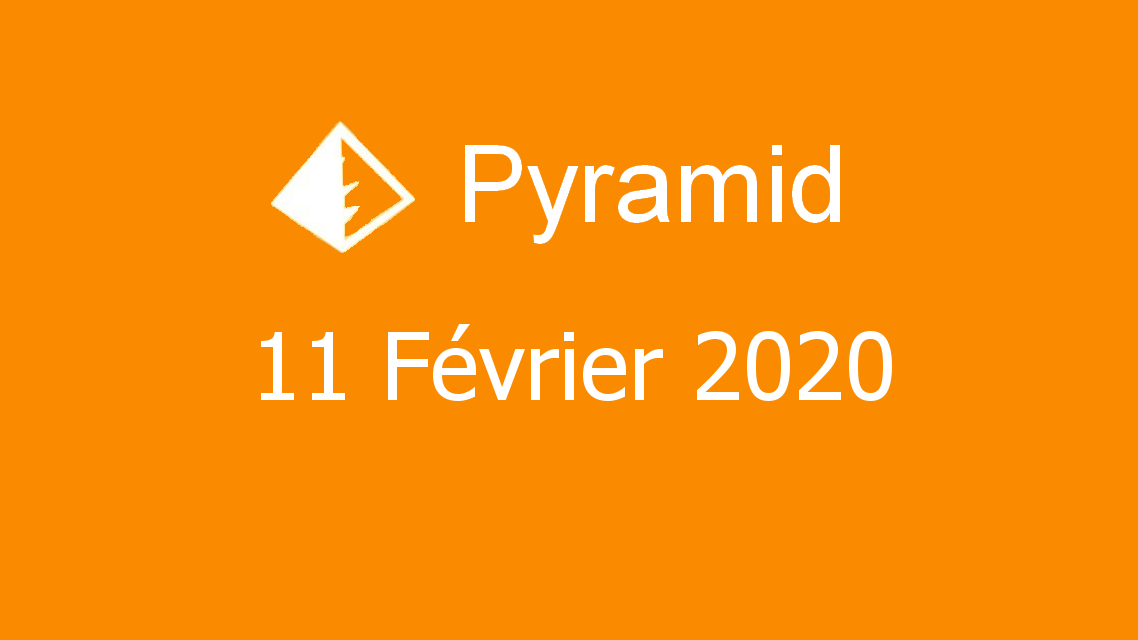 Microsoft solitaire collection - Pyramid - 11 Février 2020
