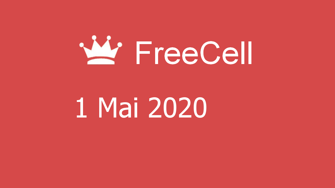 Microsoft solitaire collection - FreeCell - 01 Mai 2020